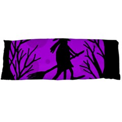 Halloween Witch - Purple Moon Body Pillow Case (dakimakura) by Valentinaart