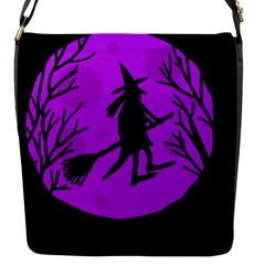 Halloween Witch - Purple Moon Flap Messenger Bag (s)