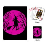 Halloween witch - pink moon Playing Card Back