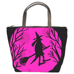 Halloween Witch - Pink Moon Bucket Bags