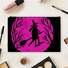 Halloween Witch - Pink Moon Cosmetic Bag (large)  by Valentinaart