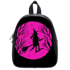 Halloween Witch - Pink Moon School Bags (small) 