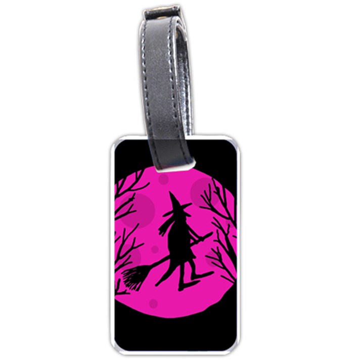 Halloween witch - pink moon Luggage Tags (One Side) 