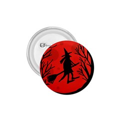 Halloween Witch - Red Moon 1 75  Buttons by Valentinaart