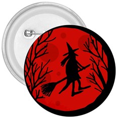 Halloween Witch - Red Moon 3  Buttons