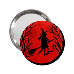 Halloween Witch - Red Moon 2 25  Handbag Mirrors by Valentinaart