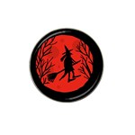 Halloween witch - red moon Hat Clip Ball Marker Front