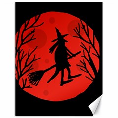 Halloween Witch - Red Moon Canvas 18  X 24   by Valentinaart