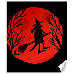 Halloween Witch - Red Moon Canvas 20  X 24   by Valentinaart