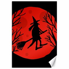 Halloween Witch - Red Moon Canvas 20  X 30   by Valentinaart