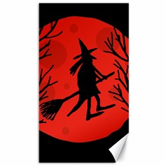 Halloween Witch - Red Moon Canvas 40  X 72   by Valentinaart