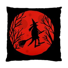 Halloween Witch - Red Moon Standard Cushion Case (two Sides)