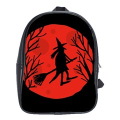 Halloween Witch - Red Moon School Bags(large) 