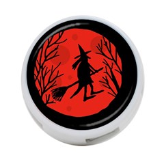 Halloween Witch - Red Moon 4-port Usb Hub (two Sides)  by Valentinaart