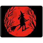 Halloween witch - red moon Fleece Blanket (Large)  80 x60  Blanket Front