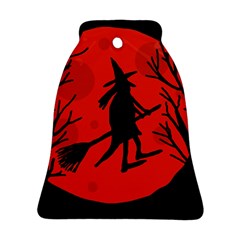 Halloween Witch - Red Moon Bell Ornament (2 Sides) by Valentinaart