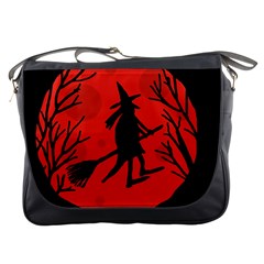 Halloween Witch - Red Moon Messenger Bags