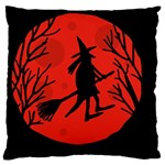 Halloween witch - red moon Large Cushion Case (Two Sides) Front