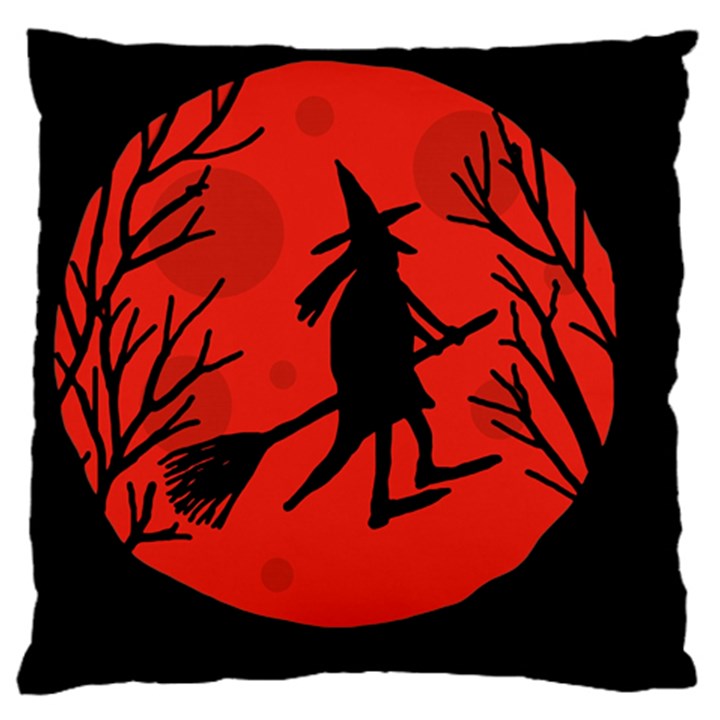 Halloween witch - red moon Large Cushion Case (Two Sides)