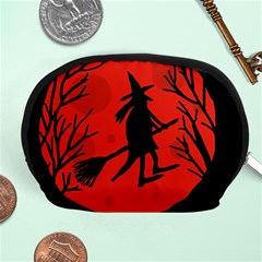 Halloween Witch - Red Moon Accessory Pouches (medium)  by Valentinaart