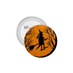 Halloween Witch - Orange Moon 1 75  Buttons by Valentinaart