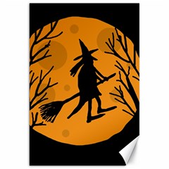 Halloween Witch - Orange Moon Canvas 20  X 30  