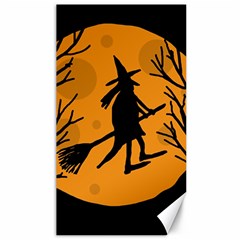 Halloween Witch - Orange Moon Canvas 40  X 72   by Valentinaart