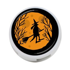 Halloween Witch - Orange Moon 4-port Usb Hub (one Side)