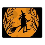 Halloween witch - orange moon Fleece Blanket (Small) 50 x40  Blanket Front