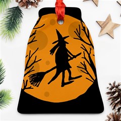 Halloween Witch - Orange Moon Ornament (bell) 