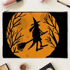 Halloween Witch - Orange Moon Cosmetic Bag (xxxl)  by Valentinaart