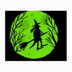 Halloween Witch - Green Moon Small Glasses Cloth