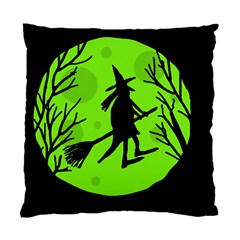 Halloween Witch - Green Moon Standard Cushion Case (one Side)