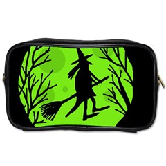 Halloween Witch - Green Moon Toiletries Bags