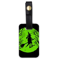 Halloween Witch - Green Moon Luggage Tags (one Side)  by Valentinaart