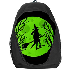 Halloween Witch - Green Moon Backpack Bag by Valentinaart