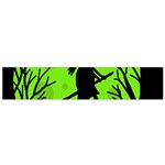 Halloween witch - green moon Flano Scarf (Small) Front