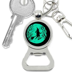 Halloween Witch - Cyan Moon Bottle Opener Key Chains