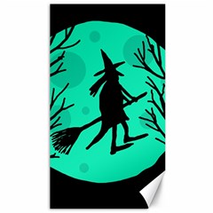 Halloween Witch - Cyan Moon Canvas 40  X 72  