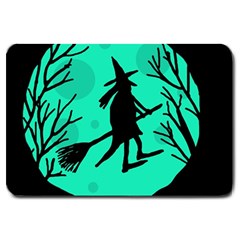 Halloween Witch - Cyan Moon Large Doormat 