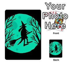 Halloween Witch - Cyan Moon Multi-purpose Cards (rectangle)  by Valentinaart