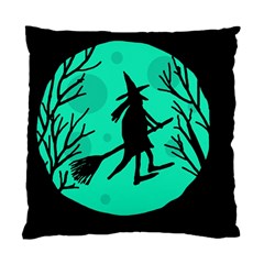 Halloween Witch - Cyan Moon Standard Cushion Case (one Side)