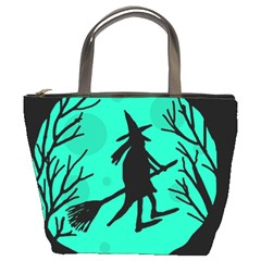 Halloween Witch - Cyan Moon Bucket Bags