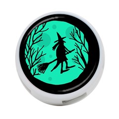 Halloween Witch - Cyan Moon 4-port Usb Hub (one Side)