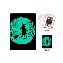 Halloween Witch - Cyan Moon Playing Cards (mini) 