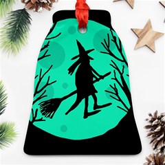 Halloween Witch - Cyan Moon Ornament (bell) 