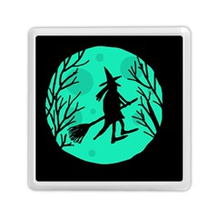 Halloween Witch - Cyan Moon Memory Card Reader (square) 