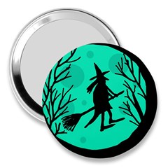 Halloween Witch - Cyan Moon 3  Handbag Mirrors