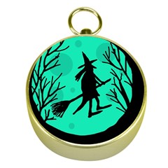 Halloween Witch - Cyan Moon Gold Compasses