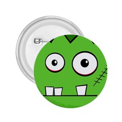 Halloween Frankenstein - green 2.25  Buttons